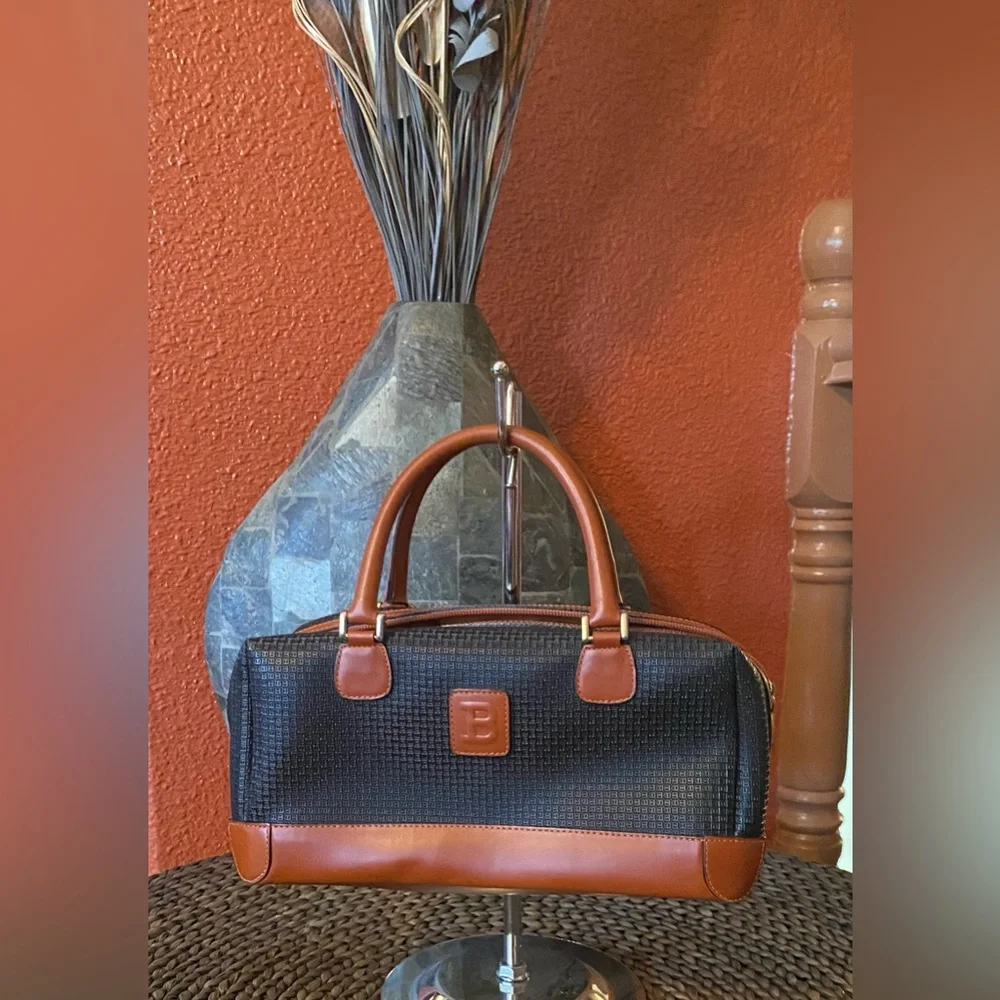 BALLY - VINTAGE- EUC - Mini Boston Bag with Embossed Logo - Amazing Condition